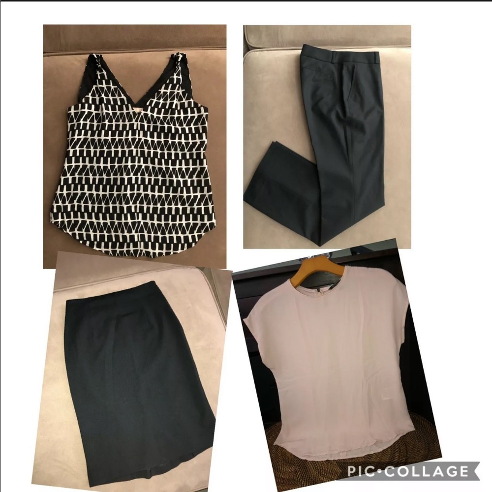 Banana Republic Slacks, Skirt, Blouse 0P PRISTINE